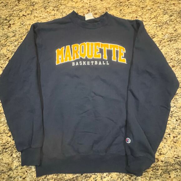 Marquette University Basketball Men Size Medium Blue Pullover Sports NCAA - Picture 2 of 6